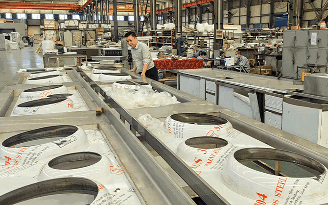 瑞能國(guó)際·瑪菲利廚具生產(chǎn)廠家實(shí)況圖片